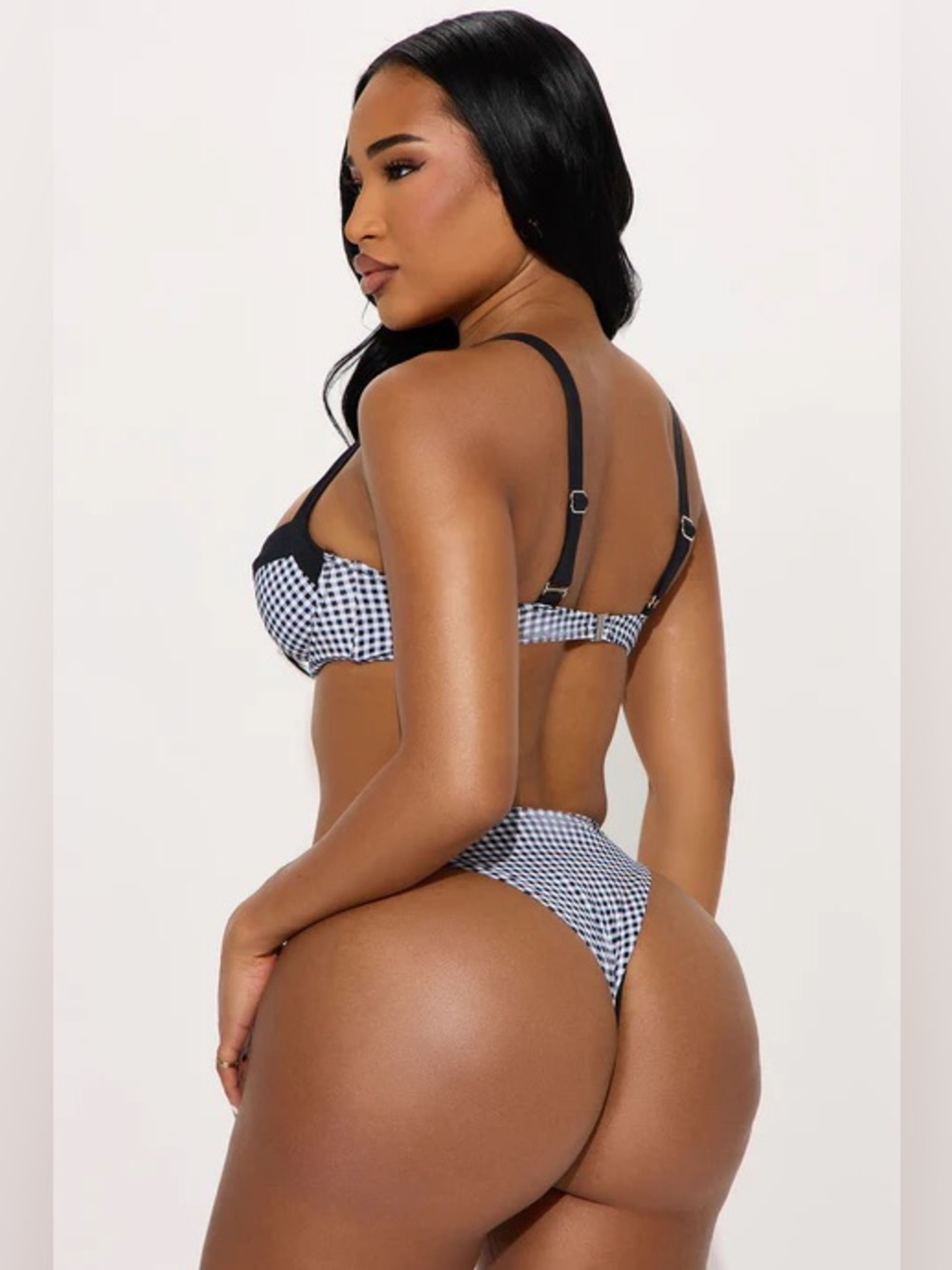 Fashion Nova Gingham Pinup Retro Inspired Bikini - Picture 3 of 3